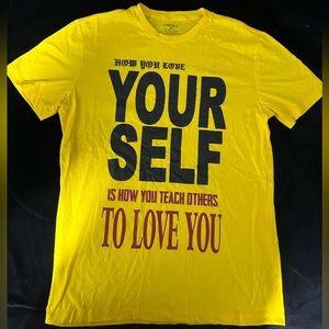 small yellow men's t-shirt